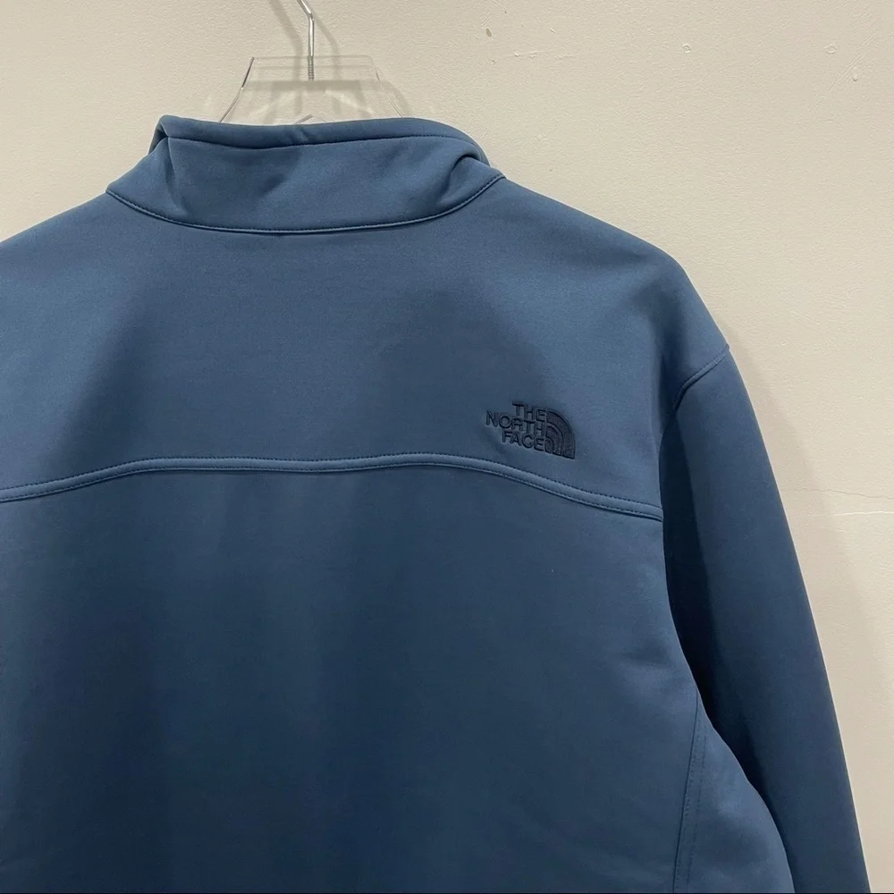 The North Face Men’s Ridgeline Soft Shell Jacket Windwall Blue Full Zip Logo XL
